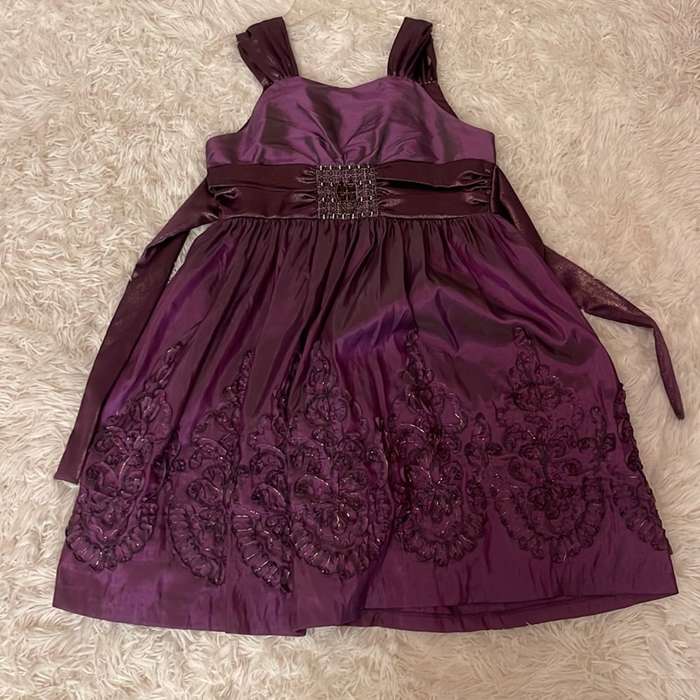 Iris & Ivy Purple Formal Dress (Sparkle & Floral Patterns)